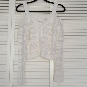 Venus cold shoulder sweater crop top NWOT